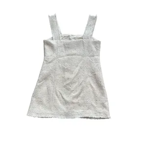 House of Harlow 1960 Tweed Boucle Mini‎ Dress Medium White Square Neck Sheath thumbnail 8