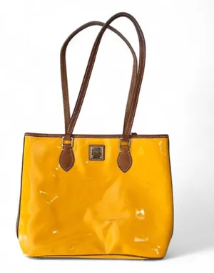 Dooney & Bourke Inc. Venus Richmond Shopper in Yellow patent leather tote bag thumbnail 1