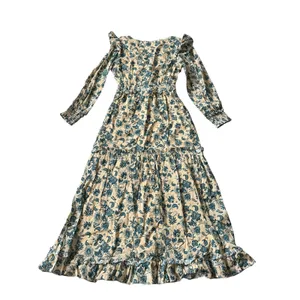 Tuckernuck Anna Cate Floral Midi Dress Yellow Blue thumbnail 2
