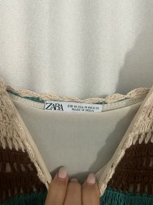 ZARA Crochet Dress Knit thumbnail 2