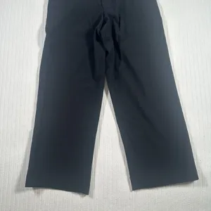 Calvin Klein Women's Size 8 Regular Black Wide-Leg Trousers Dress Pants thumbnail 2