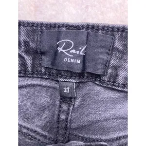 Rails The Getty Crop Womens Size‎ 27 Black Patchwork High Rise Wide Leg Jeans thumbnail 2
