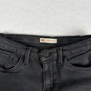 Levi’s 710 Super Skinny Jeans Women’s 14 Black Mid Rise Stretch Denim Casual thumbnail 3