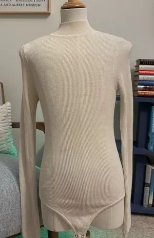 Abercrombie & Fitch Mockneck Open Back Knit Sweater Bodysuit thumbnail 1