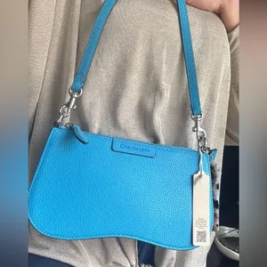 Coach CoachTopia Orange Leather zip curved Shoulder Bag thumbnail 7