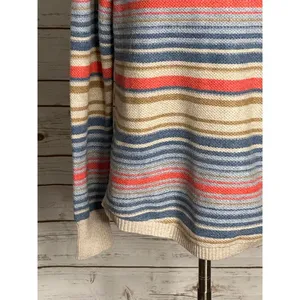 L.L. Bean textured multicolored striped long sleeve pullover sweater Size XS thumbnail 3