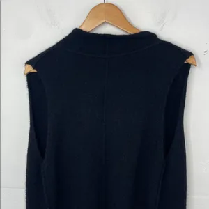 Wilfred Free Black Alpaca Wool Blend Sweater Vest with Fringe size Small thumbnail 9