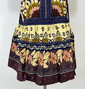 NWOT Farm Rio Ainika Chill Mini Dress Floral Womens Sz XXS Puff sleeves ruffle thumbnail 9