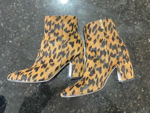 Sam Edelman Leopard-Print Ankle Booties in Brown and Black thumbnail 1