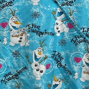 Disney Frozen Olaf Snowman I Feel All Warm Inside Scrub Top XL Character Peds thumbnail 2