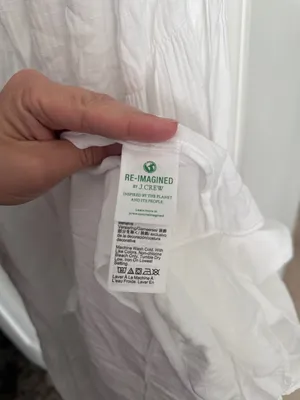 J. Crew Tiered rope-tie sundress 100% Cotton Beach Dress white‎ oversized thumbnail 5