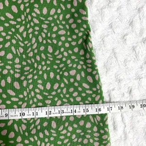 Zara Green Pink Jacquard Spaghetti Straps Straight Neck Fitted Midi Dress L thumbnail 10