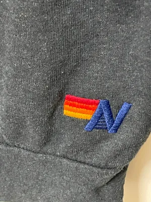 Aviator Nation Navy Blue Sweatshirt with Multicolor Logo XS Comfort Loungewear thumbnail 3