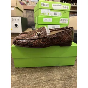Sam‎ Edelman Loraine Brown Leather Snake-Print Loafer Slip-On Women's Size 6 thumbnail 4