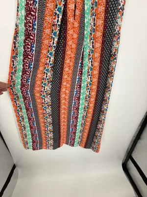 Umgee Women Tunic Dress Size Large Patchwork Multicolor Sleeveless Boho Hippie thumbnail 6