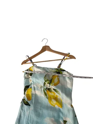 Paper Heart Lemon Amalfi Coast Tie Back Maxi Dress M Italian Summer Resort thumbnail 12