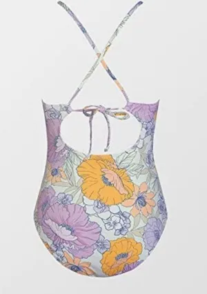 Women's Halter Lace Up Back One Piece Swimsuit Padde... thumbnail 5