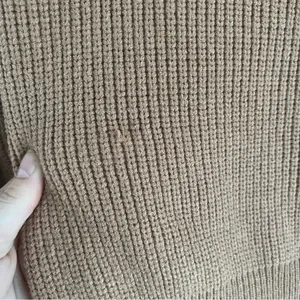 Pink lily tan ribbed sweater thumbnail 3