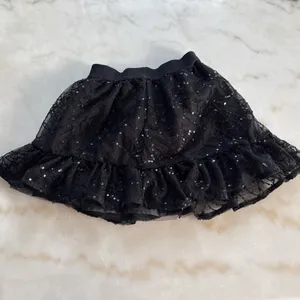 Cat & Jack Girls Black Sequin Tulle Tutu Skirt Size XS 4/5 Ruffle Lined Sparkle thumbnail 2