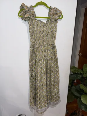 Kivari Olive Printed Ruffle thumbnail 6