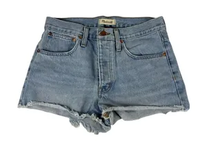 Madewell Raw Hem Relaxed Denim Shorts Size 27 thumbnail 1