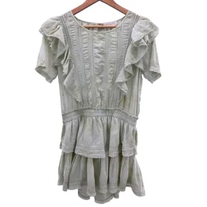 LoveShackFancy Natasha‎ Heritage Mini Dress L Cottagecore Boho Cowgirl Romantic thumbnail 2
