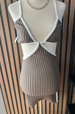 Urban outfitters sexy dress brown and white beach outfit size xs NWT mini dress thumbnail 1