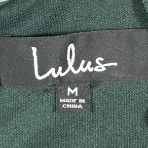 Lulus Lace Mini Dress Dark Green Short‎ Sleeve Sheath Scalloped Hem Size M thumbnail 7