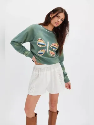 Free People Patchwork Butterfly Sweatshirt thumbnail 3