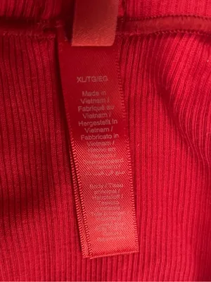 Skims Ribbed Red Scoop Neck Tank Top Size XL Special Edition Color thumbnail 6