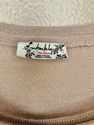 Free People Intimately Mesh So Well Layering Top Sheer Metallic Rose Gold thumbnail 5