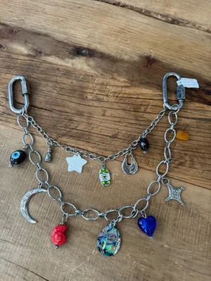 NWT Free People Silver Double Layer Swag Bag Charm ~ SOLD OUT! thumbnail 3