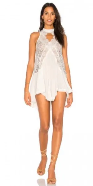 Free People Tell Tale Sleeveless Tunic in Ivory thumbnail 1