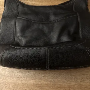 Vintage Brighton Black Pebbled Leather Python-Embossed Hobo Style Shoulder Bag thumbnail 14