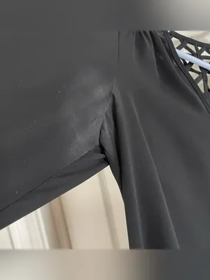 IZ Byer Black Lattice Back Blouse size XS thumbnail 2