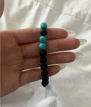 Lava Bracelet Handmade Stone Beaded thumbnail 2