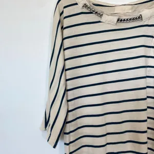 Madewell Navy & White Striped Sail Away Striped Chain Neckline Tee Womens S thumbnail 5