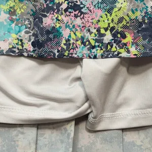 Tee Time Floral Tennis Skort Pleated Athletic Skirt Preppy Small Colorful Sporty thumbnail 8