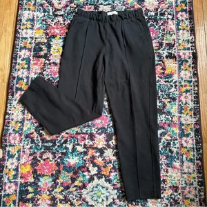 Everlane The Dream Pant Pintuck Pull On Pants Tapered Black Womens Small thumbnail 3