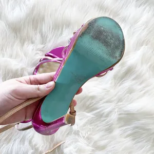 Blue by Betsey Johnson Avah Pink Metallic Platform Heels Y2K Barbiecore McBling thumbnail 6
