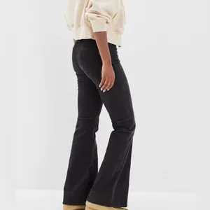 American Eagle Stretch Corduroy Super High-Waisted Flare Pant in Night Time Navy thumbnail 3