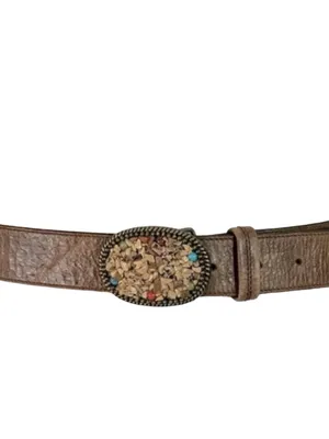 Elite Accessories Plastic Rock Buckle Leather Belt (S) thumbnail 2