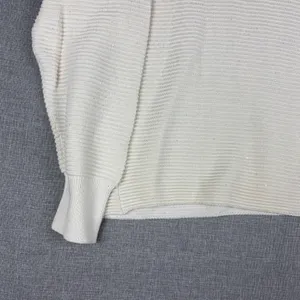 Tommy Bahama Sweater Womens L White Cotton V Neck Dolman Sleeve Knit Pullover thumbnail 11