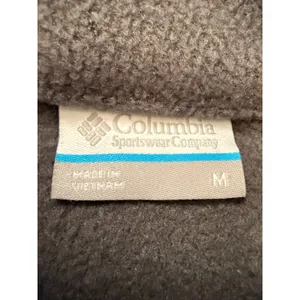 Columbia Colorblock Fleece Pullover Olive Charcoal Snap Neck Outdoor Womens M thumbnail 3