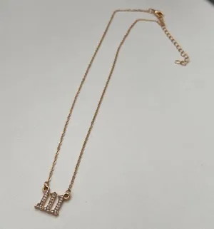 Dainty Gold Chain Angel Number Necklace thumbnail 9
