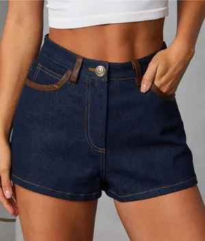 VICI Leather trim shorts thumbnail 1