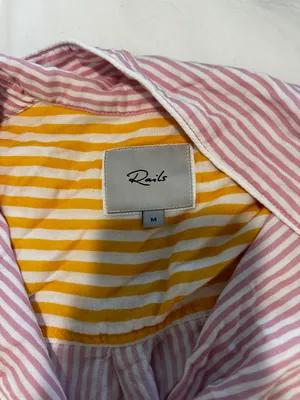 Rails Pajamas Pink And Yellow Striped Size Medium thumbnail 4