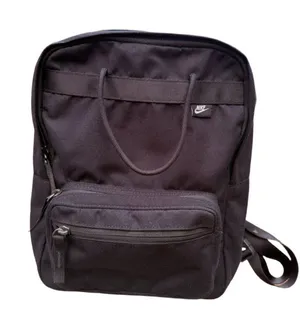 Nike Black Backpack with Front Pocket and Adjustable Straps thumbnail 1