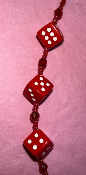 Red Dice Necklace thumbnail 1