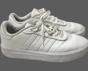 adidas White Low-Top Lace-Up Sneakers thumbnail 1